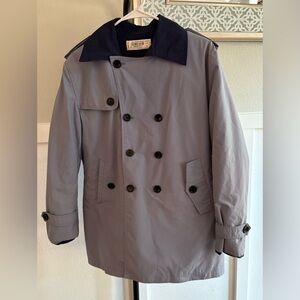 Disney Men's Trench Coat in Gray and Navy